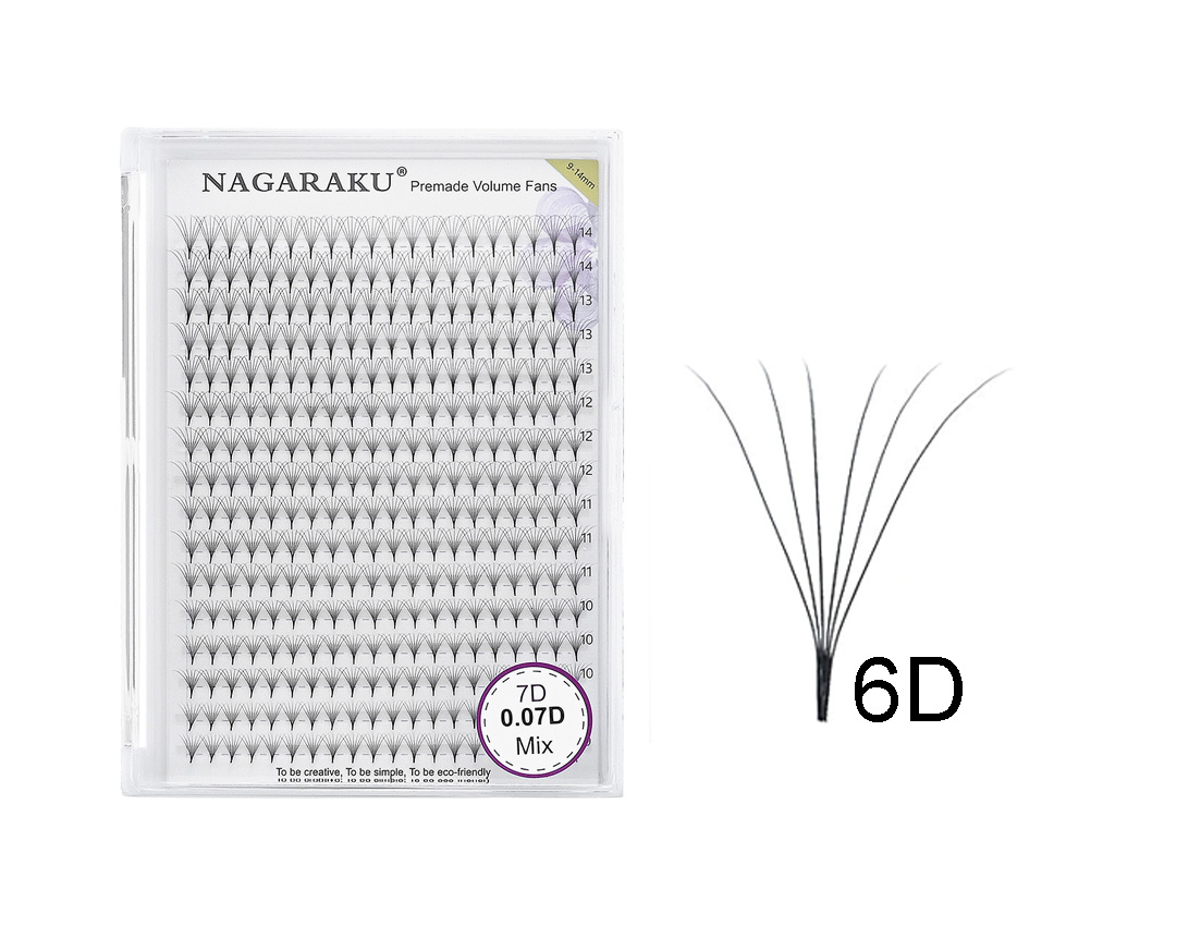 PESTAÑA NAGARAKU PREARMADA MIX 0.7D 6D