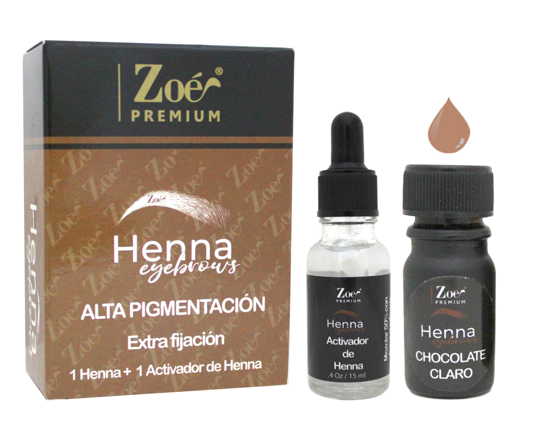 HENNA CAFE CLARO EYEBROWS ZOE 15 GRS C/ACT 20ML