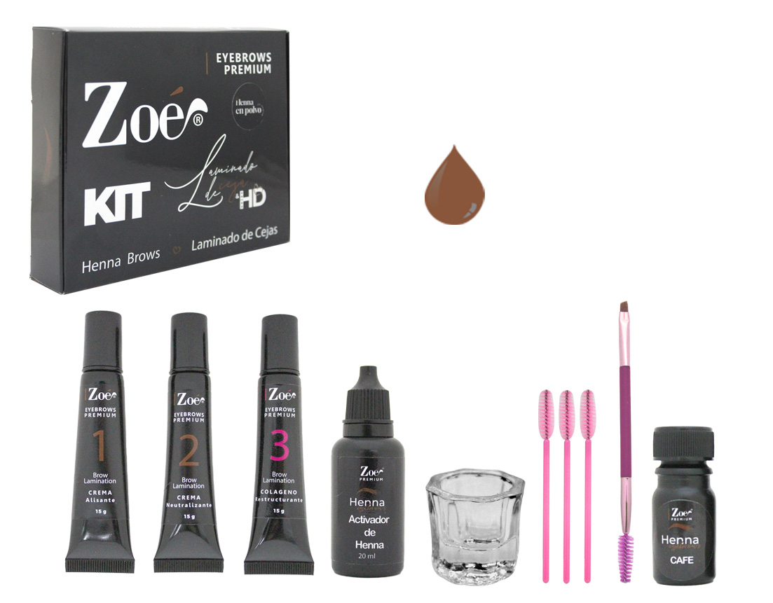 KIT DE LAMINADO CON HENNA POLVO CAFE