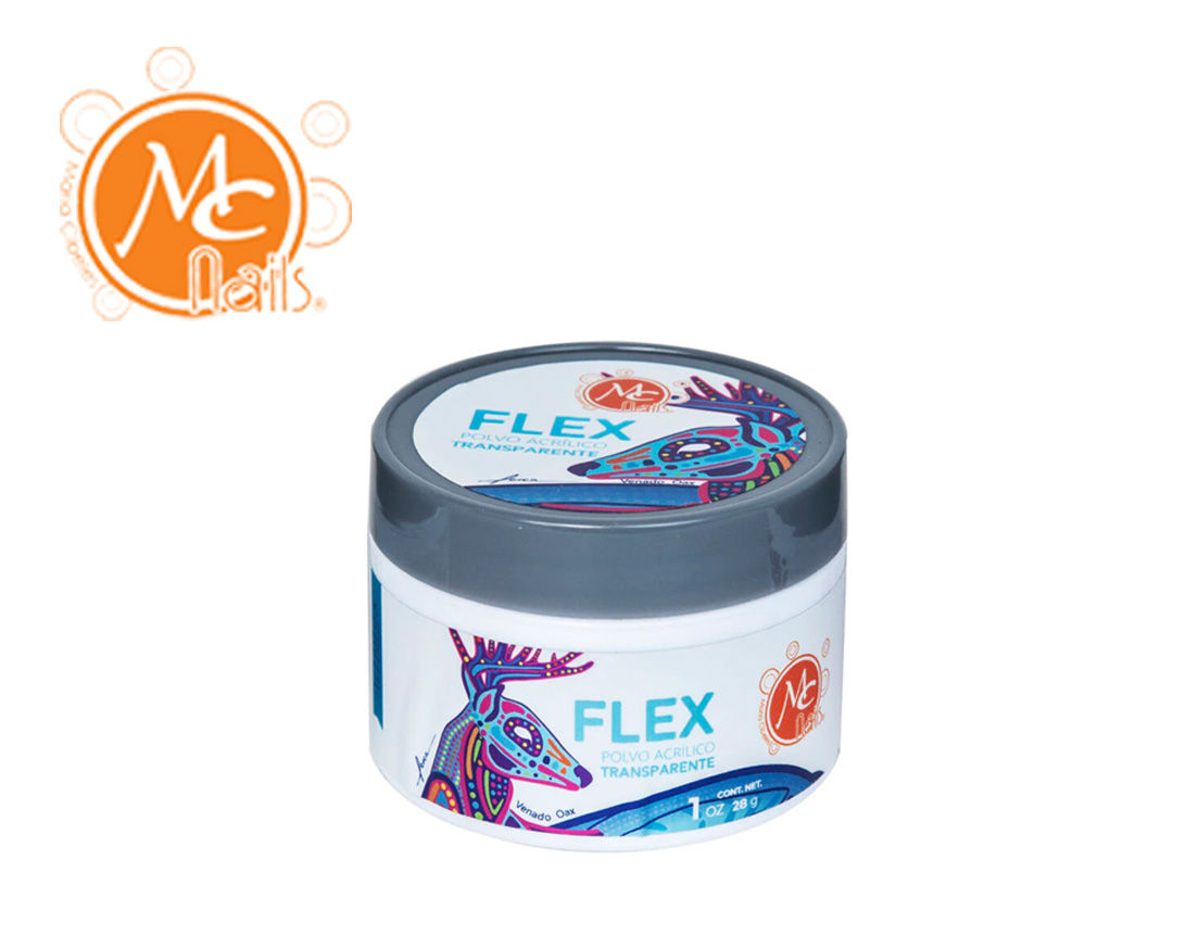 POLVO ACRILICO FLEX 1OZ TRANSPARENTE MCP1T