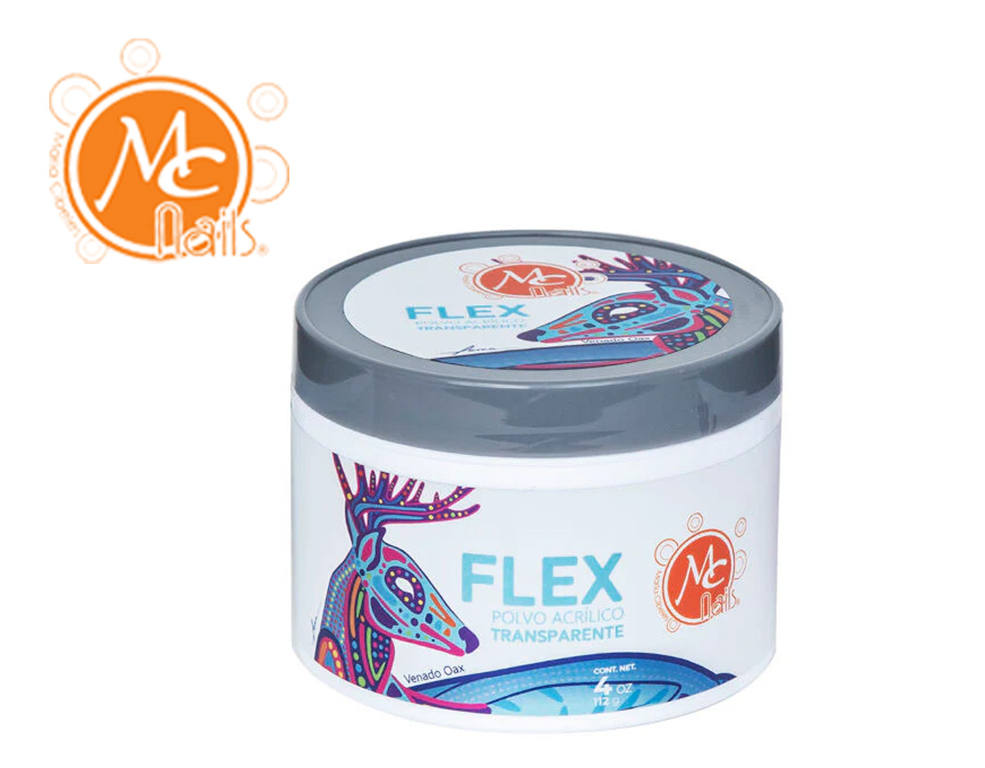 POLVO ACRILICO FLEX 4 OZ TRANSPARENTE MCP4T