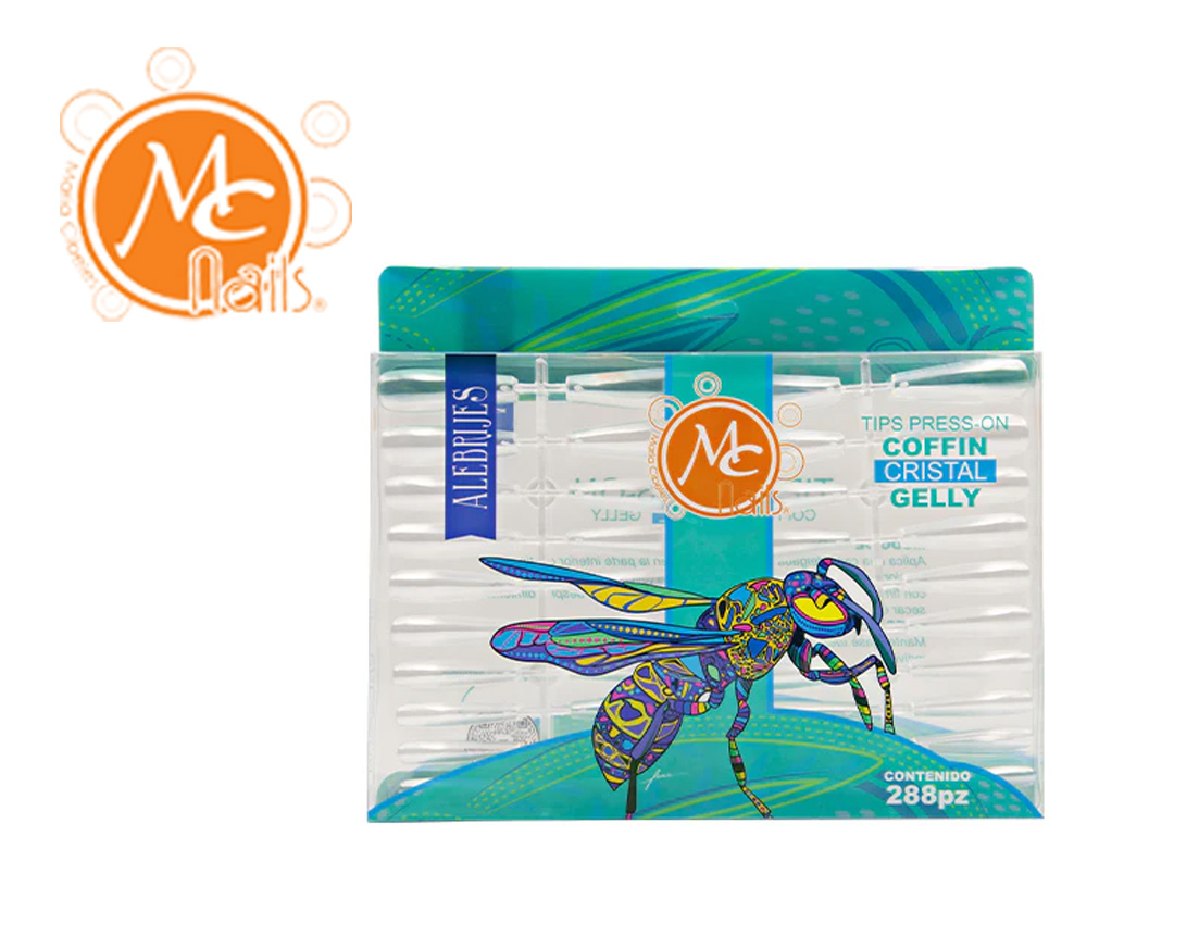 TIPS PRESS ON COFFIN CRISTAL GELLY 288PZ MATP002