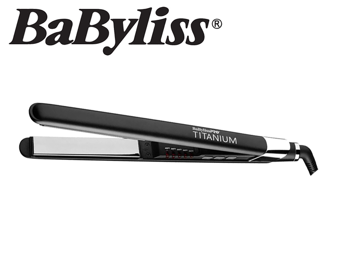 ALACIADORA BABYLISS TITANIUM 1"NEGRA BT130TES